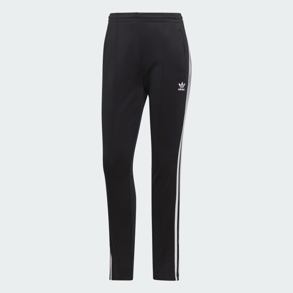 Adidas Womens Size 2XS SST Track Pants Pockets 3 Stripe Black White Slim IK6600 - Picture 2 of 9